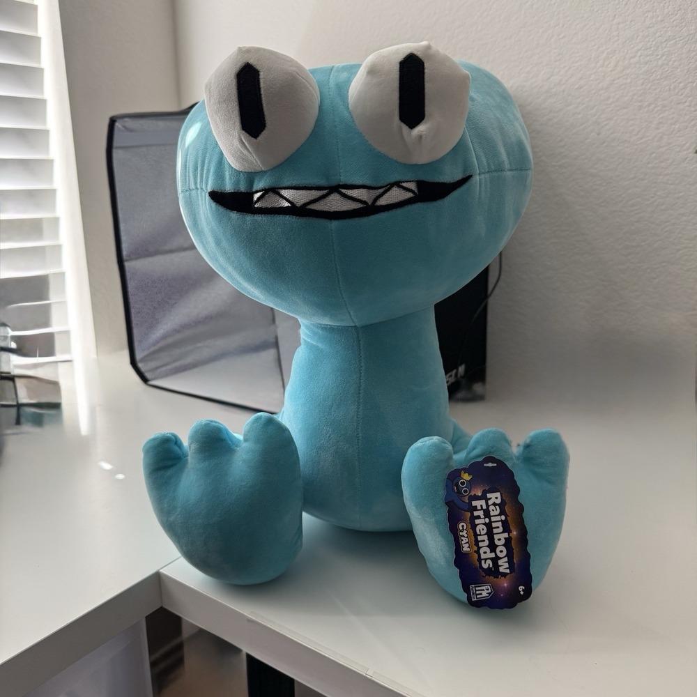 Rainbow Friends 15" Giant Cyan Plush Stuffed Toy Brand New with Tags